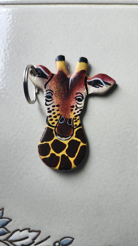 Giraffe head keychain