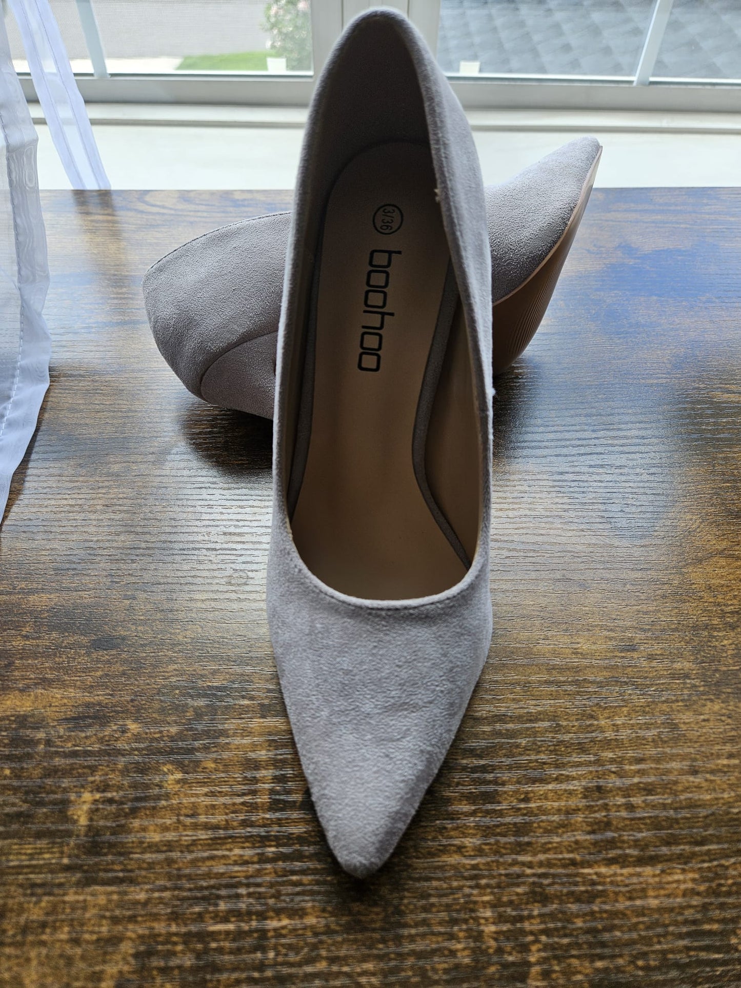 Brand New Boohoo Grey Stilettos